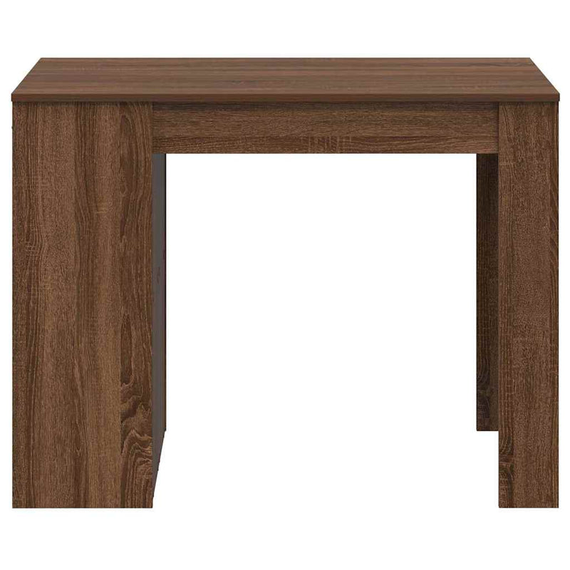 vidaXL íróasztal fiókkal polccal barna tölgy 102x62x77,5 cm gépelt fa