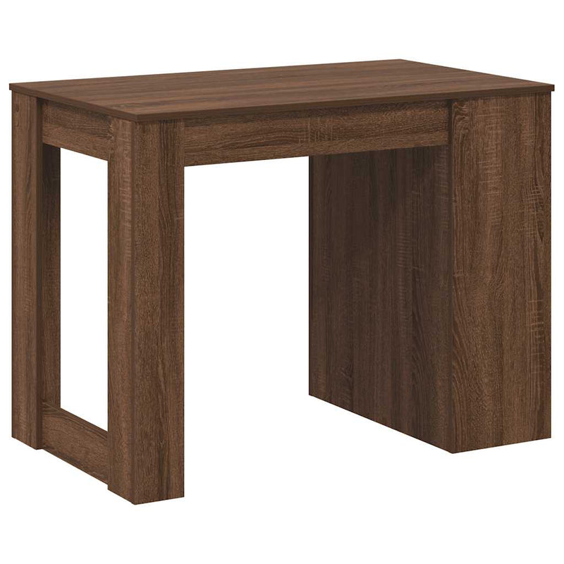 vidaXL íróasztal fiókkal polccal barna tölgy 102x62x77,5 cm gépelt fa