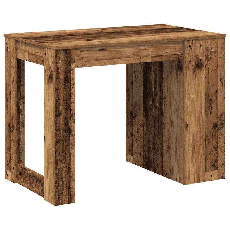 vidaXL íróasztal fiókkal és polccal régi fa 102x62x77,5 cm gépelt fa
