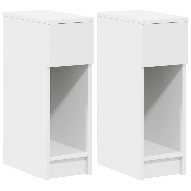 vidaXL éjjeliszekrények fiókos 2 db fehér 20 x 36 x 60 cm