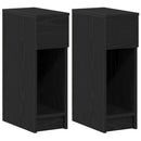 vidaXL éjjeliszekrények fiókos 2 db fekete tölgy 20 x 36 x 60 cm