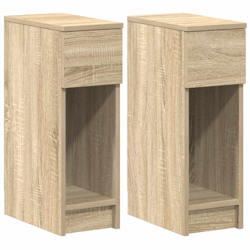 vidaXL éjjeliszekrények fiókkal 2 db sonoma tölgy 20 x 36 x 60 cm