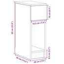 vidaXL füstös tölgy színű éjjeliszekrény fiókkal 20 x 36 x 60 cm