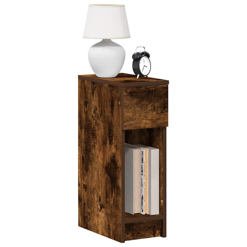 vidaXL éjjeliszekrények fiókos 2 db füstölt tölgy 20 x 36 x 60 cm