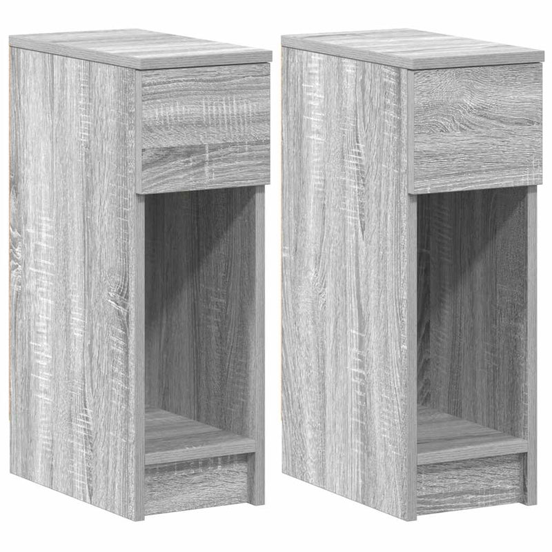 vidaXL éjjeliszekrények fiókos 2 db szürke sonoma 20 x 36 x 60 cm