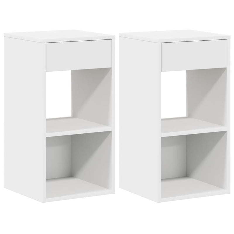vidaXL éjjeliszekrények fiókos 2 db fehér 35x34x66,5 cm