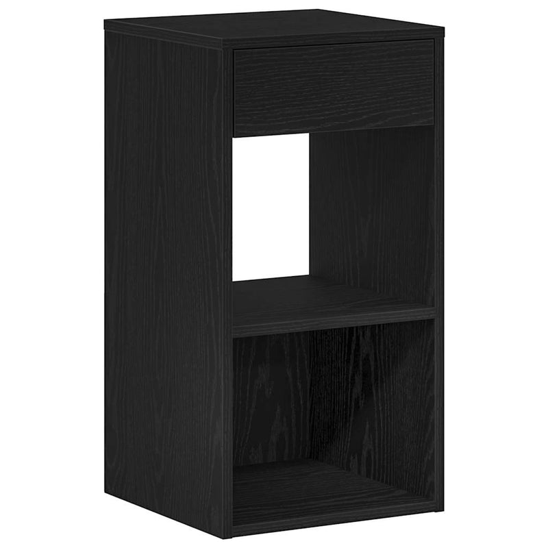 vidaXL éjjeliszekrény fiókkal fekete tölgy 35x34x66,5 cm