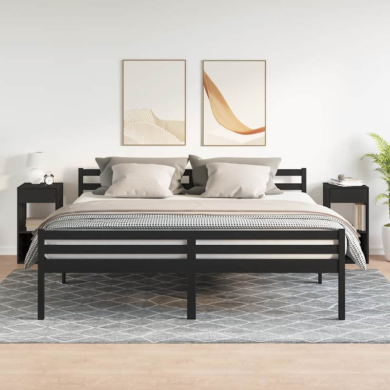 vidaXL éjjeliszekrények fiókos 2 db fekete tölgy 35x34x66,5 cm