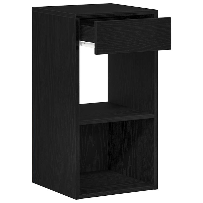 vidaXL éjjeliszekrények fiókos 2 db fekete tölgy 35x34x66,5 cm