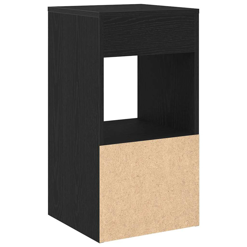 vidaXL éjjeliszekrények fiókos 2 db fekete tölgy 35x34x66,5 cm