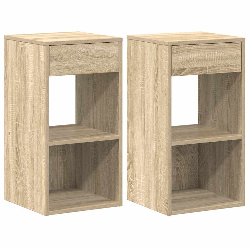 vidaXL éjjeliszekrények fiókkal 2 db sonoma tölgy 35x34x66,5 cm