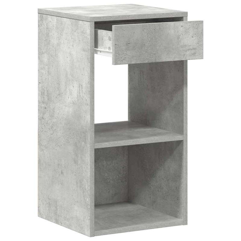 vidaXL betonszürke éjjeliszekrény fiókkal 35x34x66,5 cm