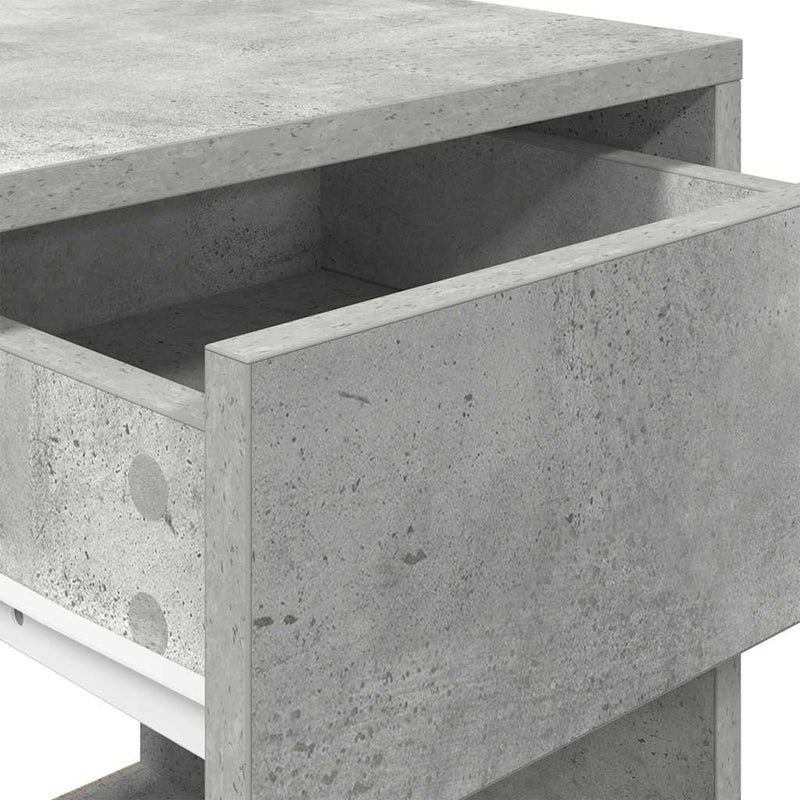 vidaXL betonszürke éjjeliszekrény fiókkal 35x34x66,5 cm