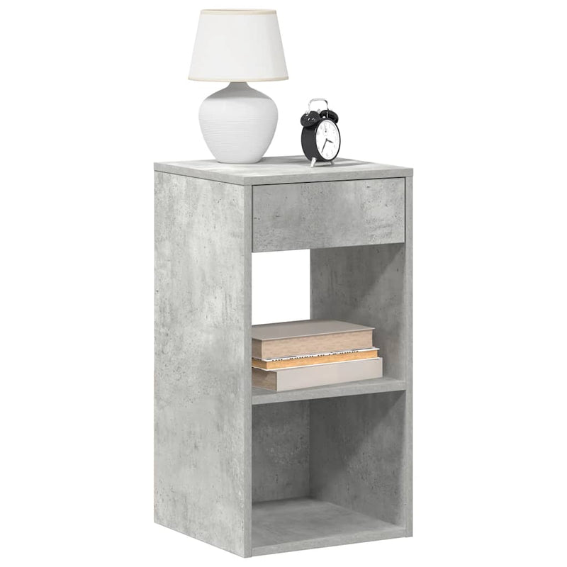 vidaXL betonszürke éjjeliszekrény fiókkal 35x34x66,5 cm