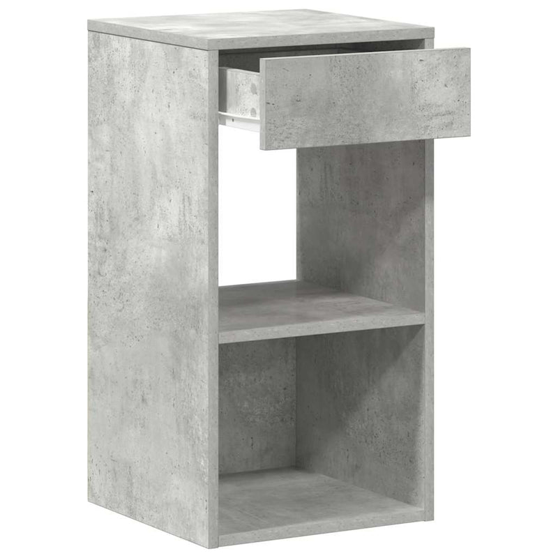 vidaXL éjjeliszekrények fiókos 2 db betonszürke 35x34x66,5 cm