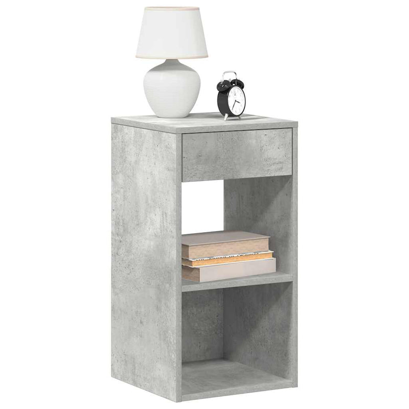 vidaXL éjjeliszekrények fiókos 2 db betonszürke 35x34x66,5 cm