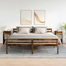 vidaXL éjjeliszekrények fiókos 2 db füstölt tölgy 35x34x66,5 cm