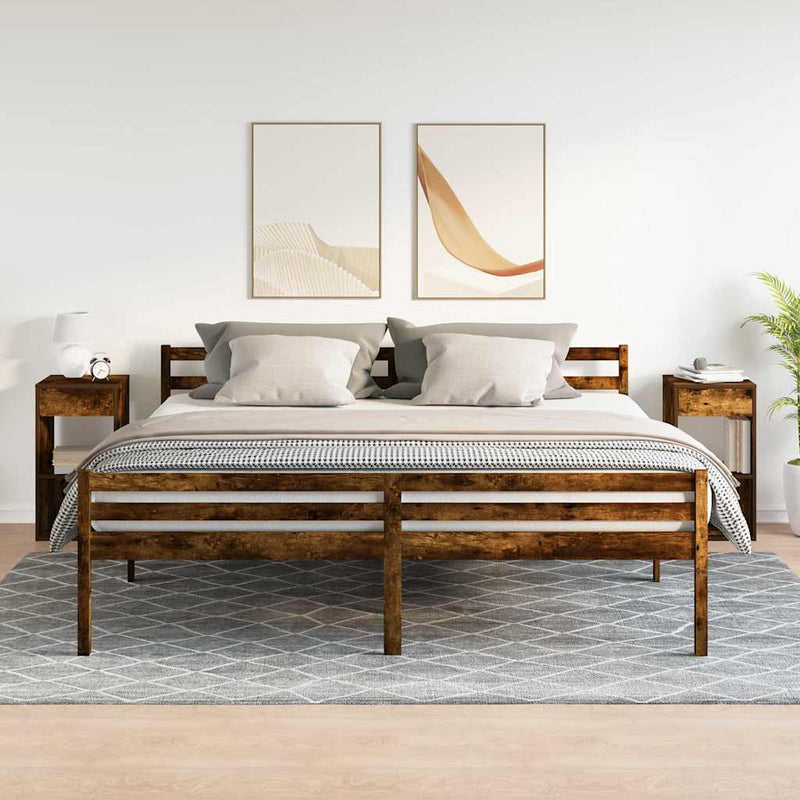 vidaXL éjjeliszekrények fiókos 2 db füstölt tölgy 35x34x66,5 cm