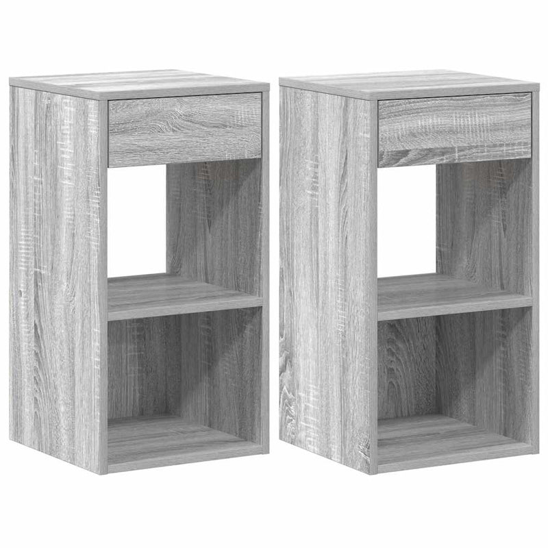 vidaXL éjjeliszekrények fiókos 2 db szürke sonoma 35x34x66,5 cm
