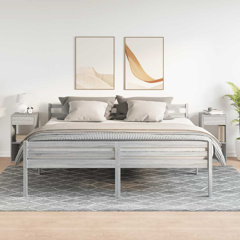 vidaXL éjjeliszekrények fiókos 2 db szürke sonoma 35x34x66,5 cm