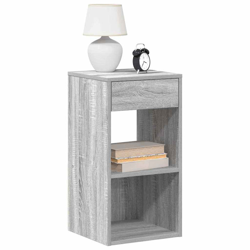 vidaXL éjjeliszekrények fiókos 2 db szürke sonoma 35x34x66,5 cm
