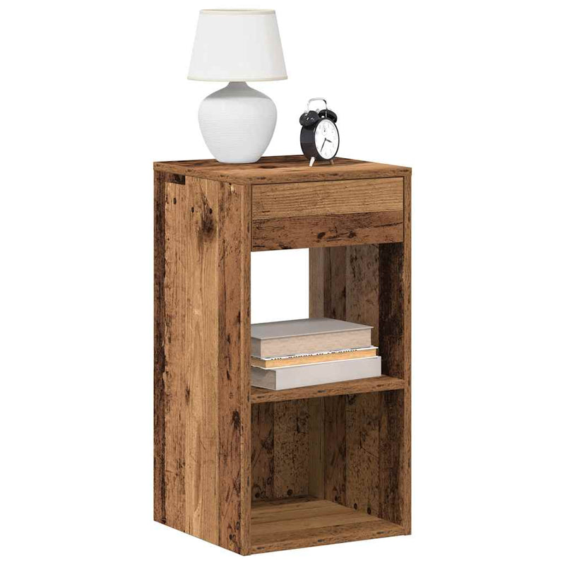 vidaXL éjjeliszekrények fiókkal 2 db régi fa 35x34x66,5 cm