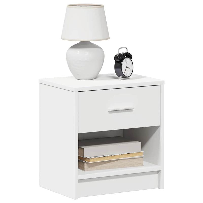 vidaXL 2 db fehér éjjeliszekrény fiókkal 39x28x41 cm