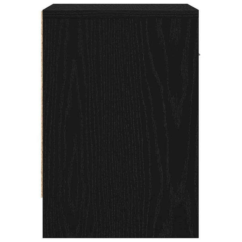 vidaXL fekete éjjeliszekrény fiókkal 39x28x41 cm