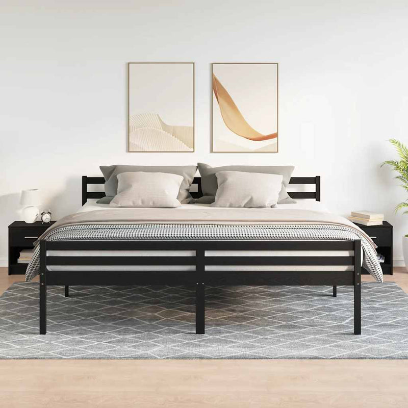 vidaXL 2 db fekete éjjeliszekrény fiókkal 39x28x41 cm