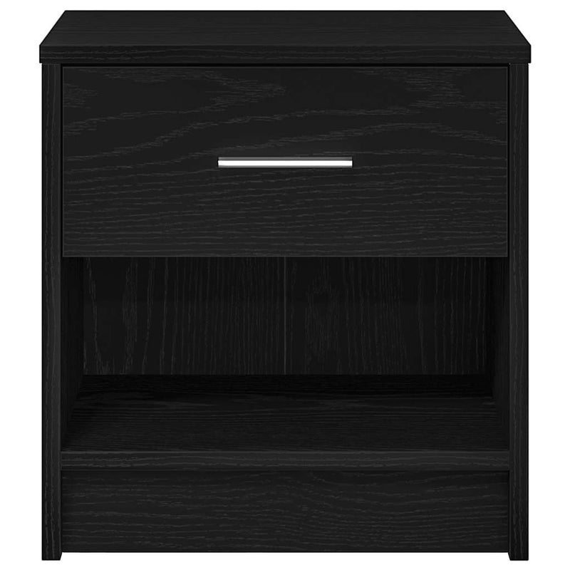 vidaXL 2 db fekete éjjeliszekrény fiókkal 39x28x41 cm