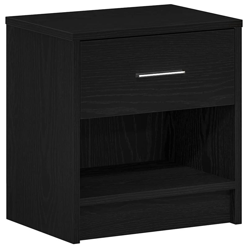 vidaXL 2 db fekete éjjeliszekrény fiókkal 39x28x41 cm