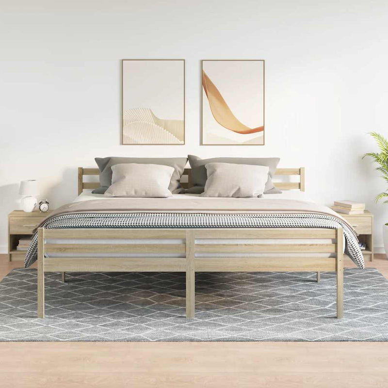 vidaXL 2 db sonoma tölgy színű éjjeliszekrény fiókkal 39x28x41 cm