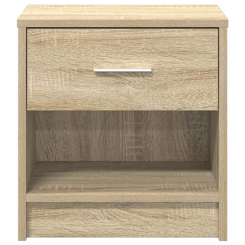 vidaXL 2 db sonoma tölgy színű éjjeliszekrény fiókkal 39x28x41 cm