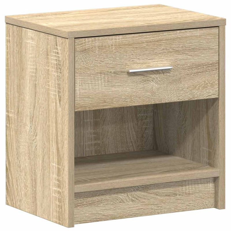 vidaXL 2 db sonoma tölgy színű éjjeliszekrény fiókkal 39x28x41 cm