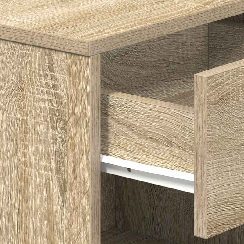 vidaXL 2 db sonoma tölgy színű éjjeliszekrény fiókkal 39x28x41 cm