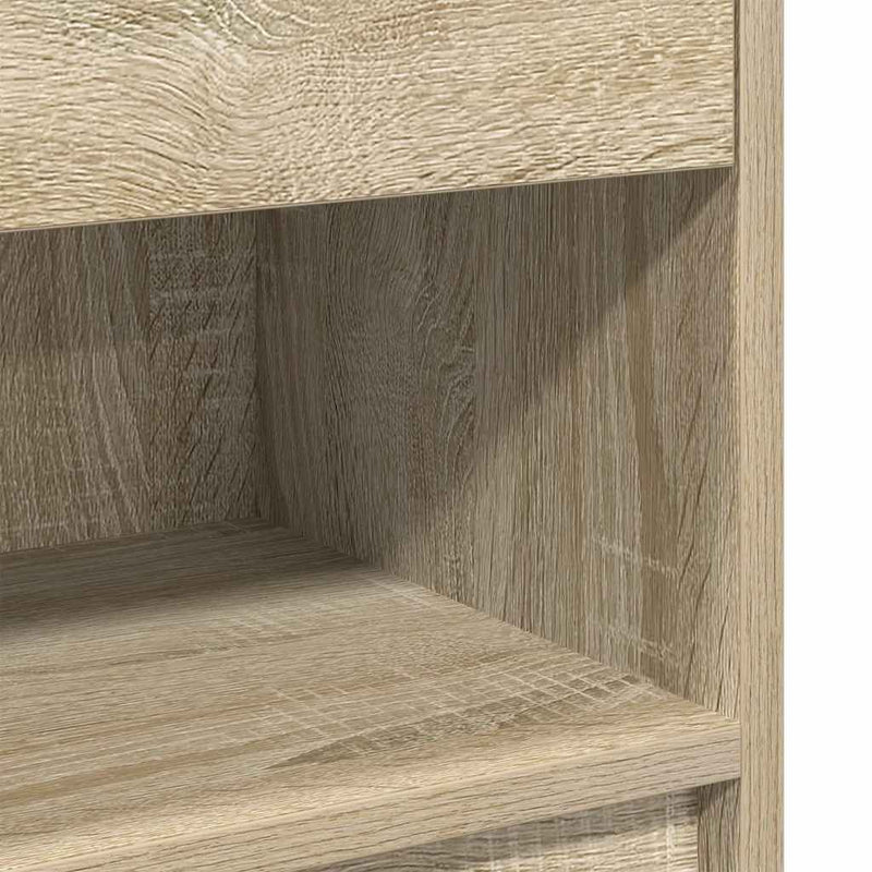 vidaXL 2 db sonoma tölgy színű éjjeliszekrény fiókkal 39x28x41 cm