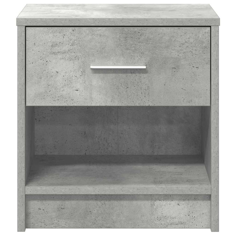 vidaXL 2 db betonszürke éjjeliszekrény fiókkal 39x28x41 cm