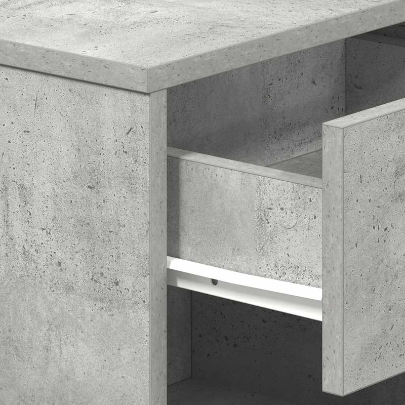 vidaXL 2 db betonszürke éjjeliszekrény fiókkal 39x28x41 cm