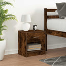 vidaXL füstös tölgy színű éjjeliszekrény fiókkal 39x28x41 cm