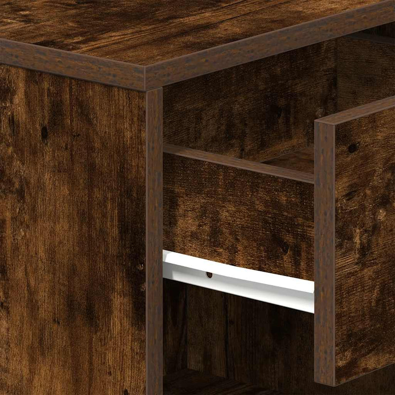 vidaXL 2 db füstös tölgy színű éjjeliszekrény fiókkal 39x28x41 cm