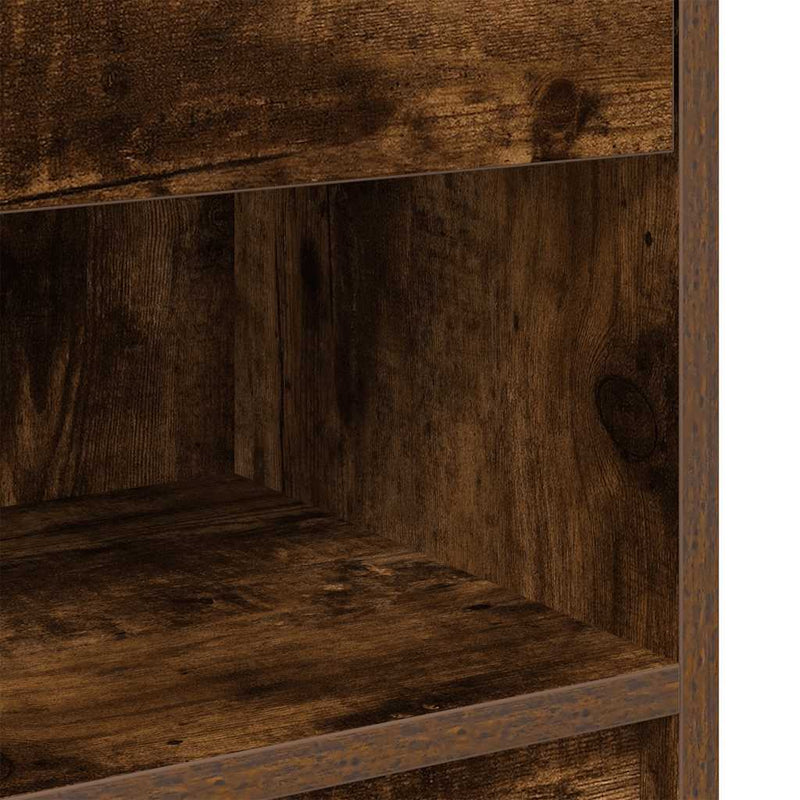 vidaXL 2 db füstös tölgy színű éjjeliszekrény fiókkal 39x28x41 cm