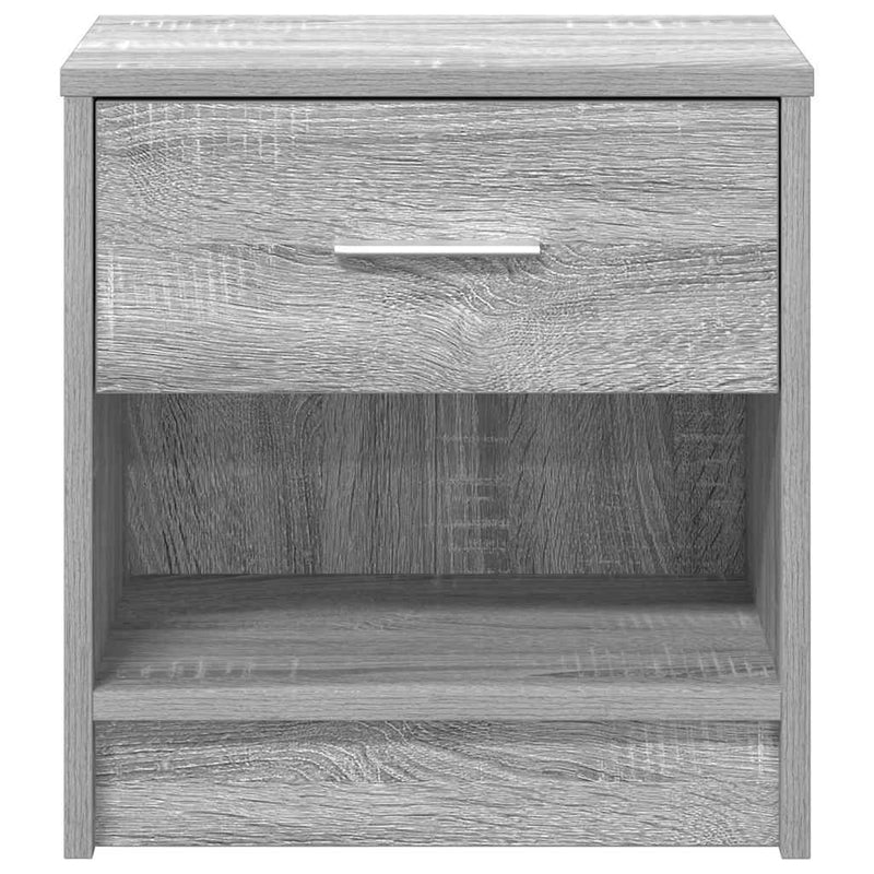 vidaXL 2 db szürke sonoma színű éjjeliszekrény fiókkal 39x28x41 cm
