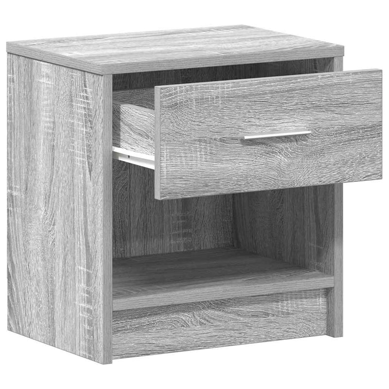 vidaXL 2 db szürke sonoma színű éjjeliszekrény fiókkal 39x28x41 cm