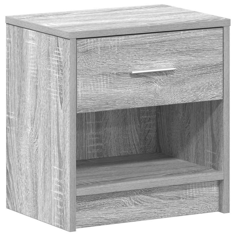 vidaXL 2 db szürke sonoma színű éjjeliszekrény fiókkal 39x28x41 cm