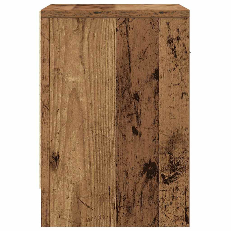 vidaXL 2 db antik fa színű éjjeliszekrény fiókkal 39x28x41 cm