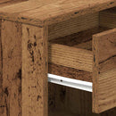 vidaXL 2 db antik fa színű éjjeliszekrény fiókkal 39x28x41 cm