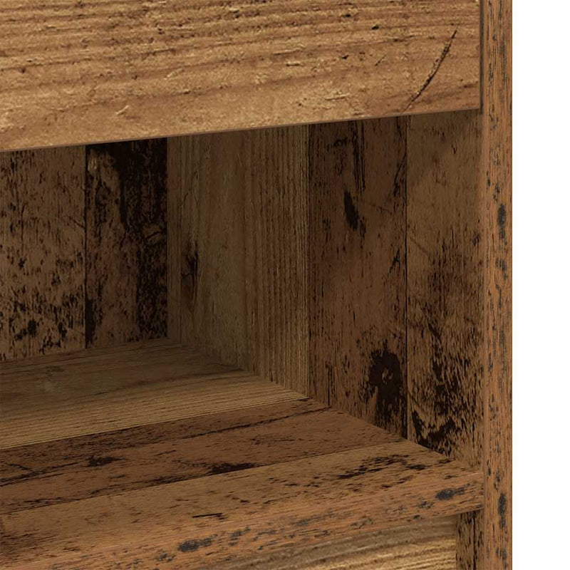 vidaXL 2 db antik fa színű éjjeliszekrény fiókkal 39x28x41 cm