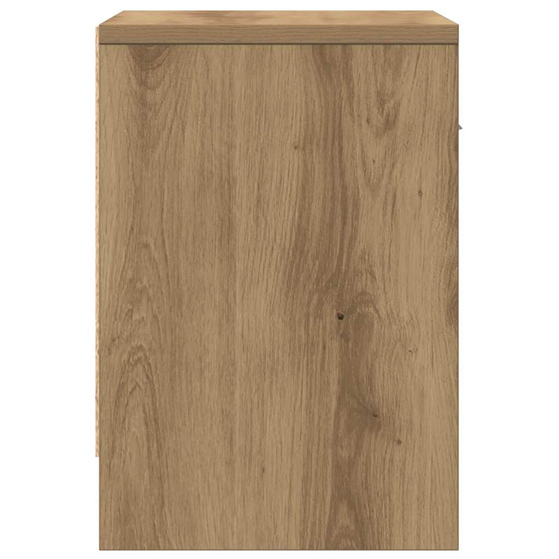 vidaXL 2 db kézműves tölgy színű éjjeliszekrény fiókkal 39x28x41 cm