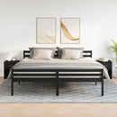 vidaXL 2 db fekete éjjeliszekrény fiókkal 40x34x50 cm