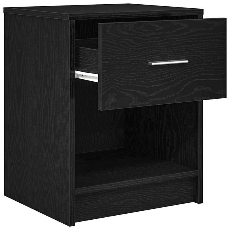 vidaXL 2 db fekete éjjeliszekrény fiókkal 40x34x50 cm